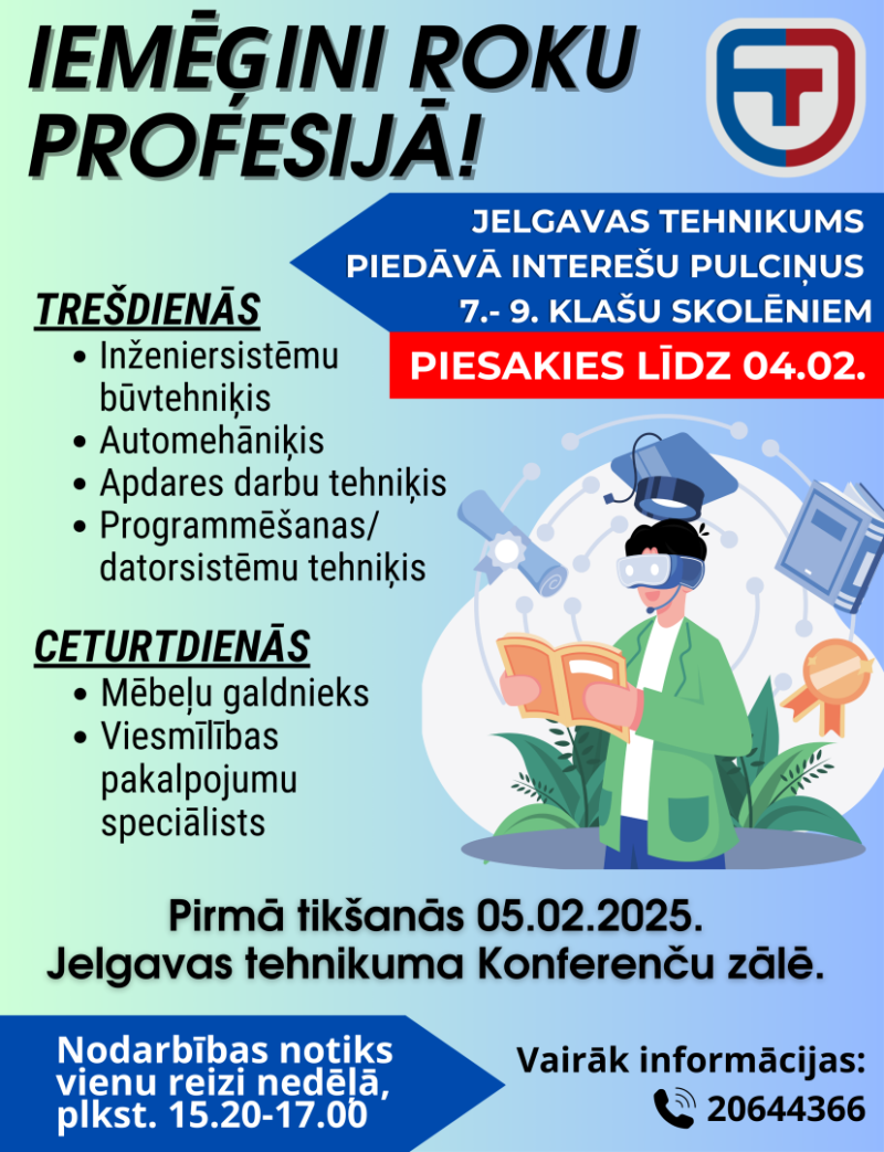 Izmēģini profesiju! plakāts