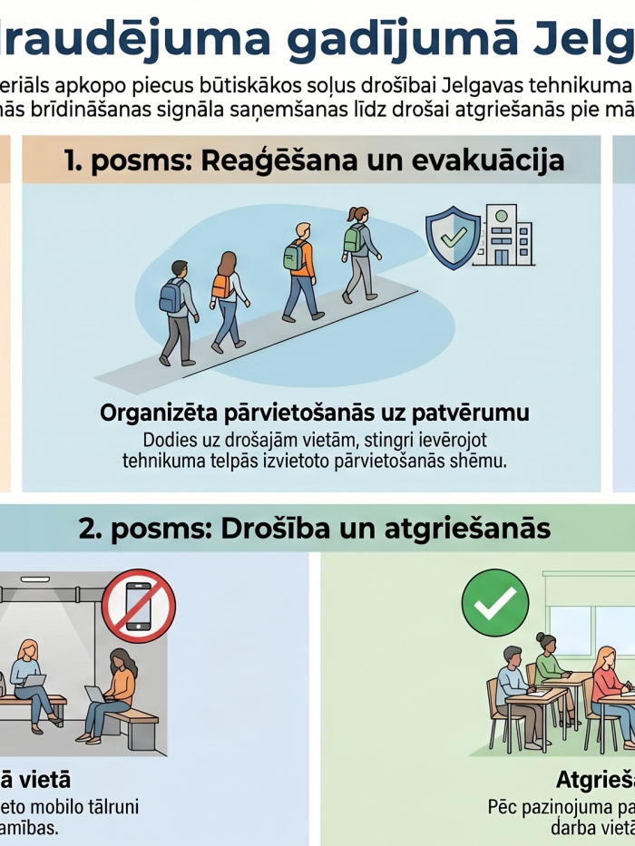 Rīcība gaisa apdraudējuma gadījumā mācību laikā